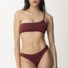 Patrizia Pepe Slip Per Bikini Con Arricciatura Dark Plum Wholesale