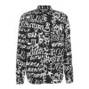 Versace Camicia Graffiti Nero New