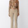 Just Cavalli Pantalone Vita Bassa A Costine Nude Clearance