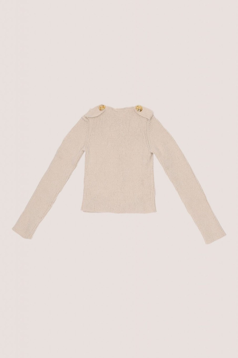 ELISABETTA FRANCHI BAMBINA Cardigan In Ciniglia Con Bottoni Logati Burro Hot