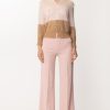 Pinko Pantaloni Palazzo A Vita Alta Rosa Matura Hot