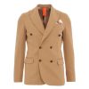 Bharnaba Blazer A Doppiopetto Cammello Clearance