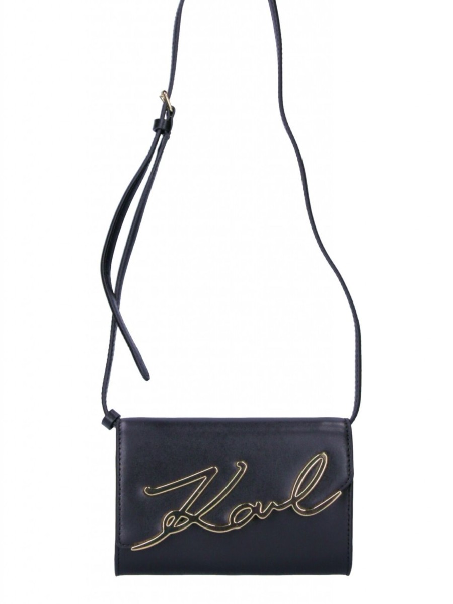 Karl Lagerfeld Tracolla/Marsupio Logata Black/Gold Best