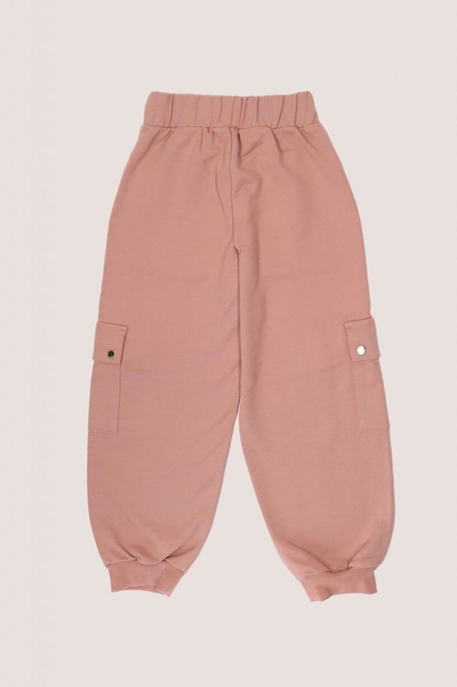 ELISABETTA FRANCHI BAMBINA Pantaloni Jogger In Felpa Con Tasche Rosa Nudo Wholesale