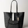 Michael Kors Tote Bag Con Stampa Logo Blk/Opticwht New