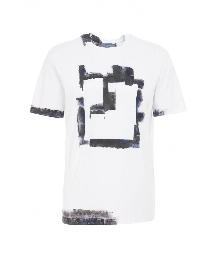 Ob Design T-Shirt Dipinta A Ano Bianco Best