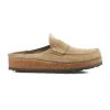 Birkenstock Sabots Naples In Pelle Beige Online