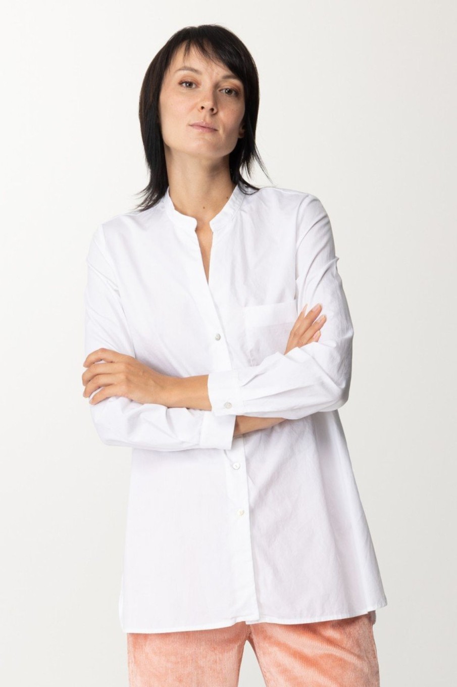 Alessia Santi Camicia In Cotone Bianco Neve Clearance