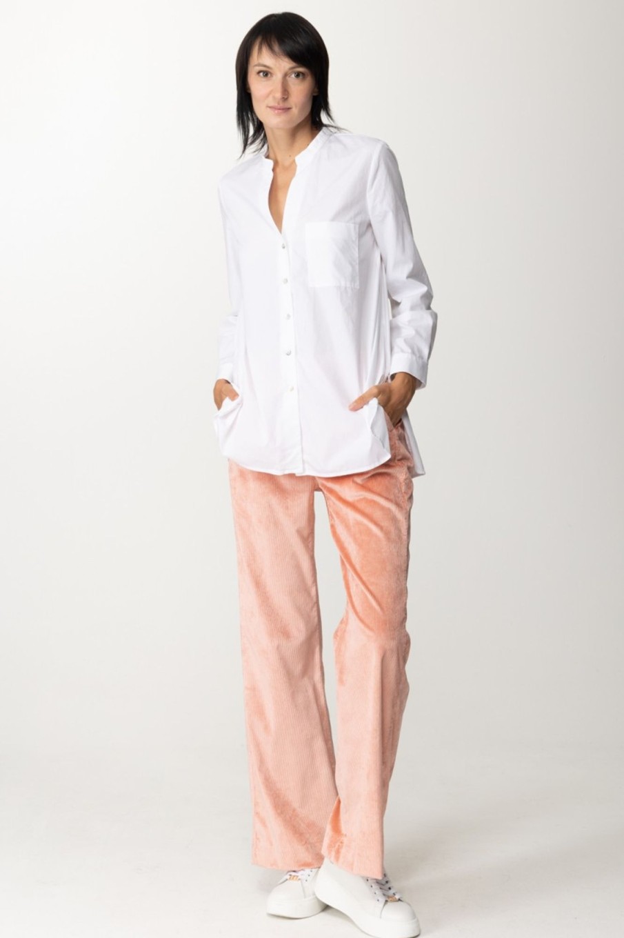 Alessia Santi Camicia In Cotone Bianco Neve Clearance