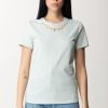 Elisabetta Franchi T-Shirt Con Collana Con Charms Acqua Online