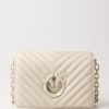 Pinko Mini Love Bag Click Trapuntata Chevron Bianco/Block Wholesale