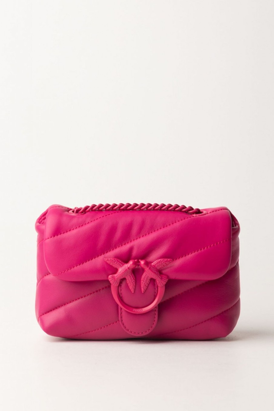 Pinko Borsa Love Puff Mini Con Trapuntatura Obliqua Pink Pinko-Block Color Hot