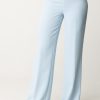 Twin-Set Pantaloni Palazzo Con Piega Blue Tear New