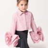 ELISABETTA FRANCHI BAMBINA Camicia Con Maniche A Volant Soft Berry Wholesale