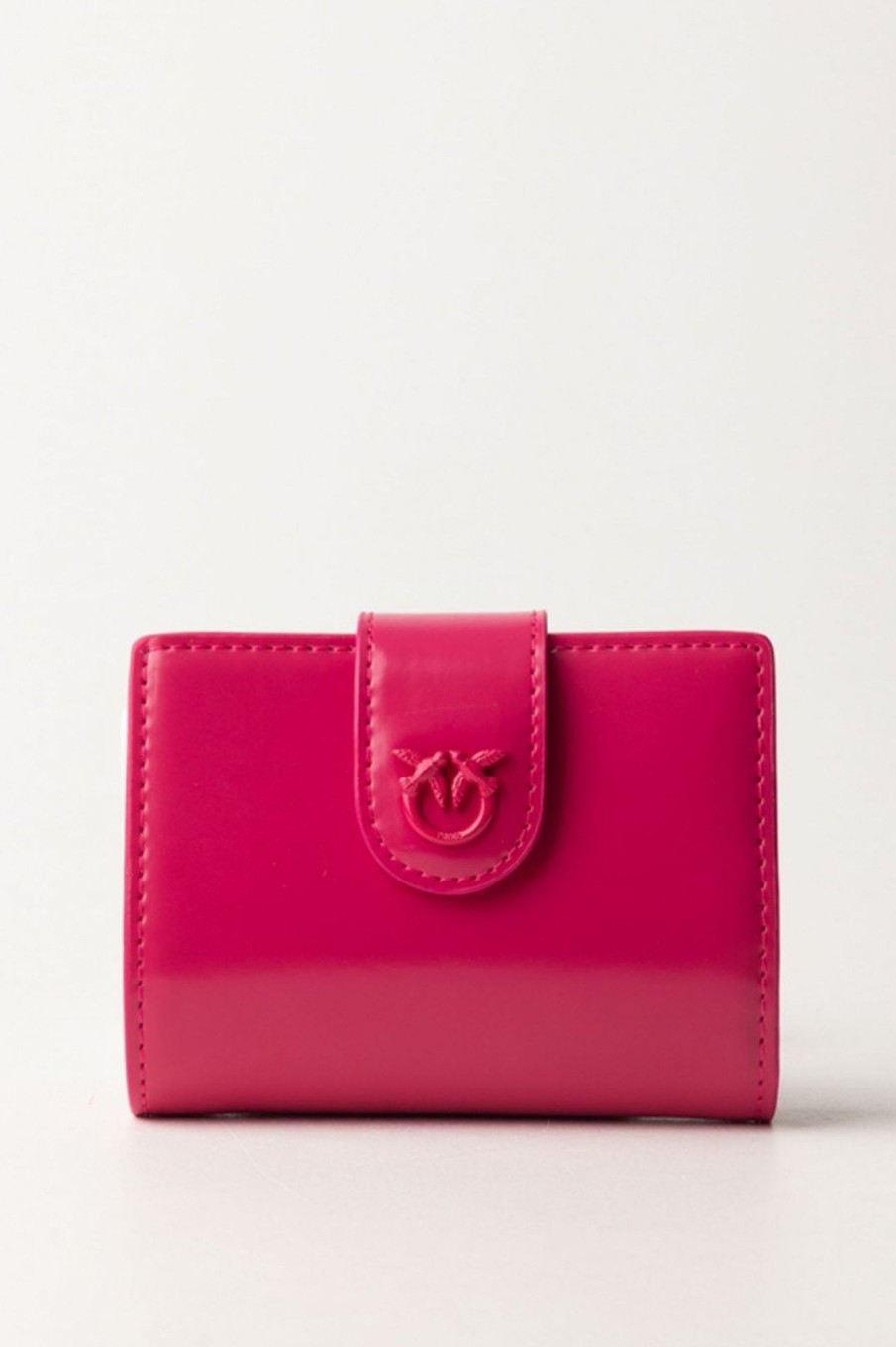 Pinko Wallet In Pelle Lucida Pink Pinko-Block Color Best