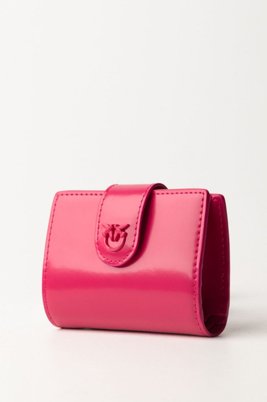 Pinko Wallet In Pelle Lucida Pink Pinko-Block Color Best