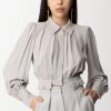 Elisabetta Franchi Camicia Crop Con Patte In Vita Perla Clearance