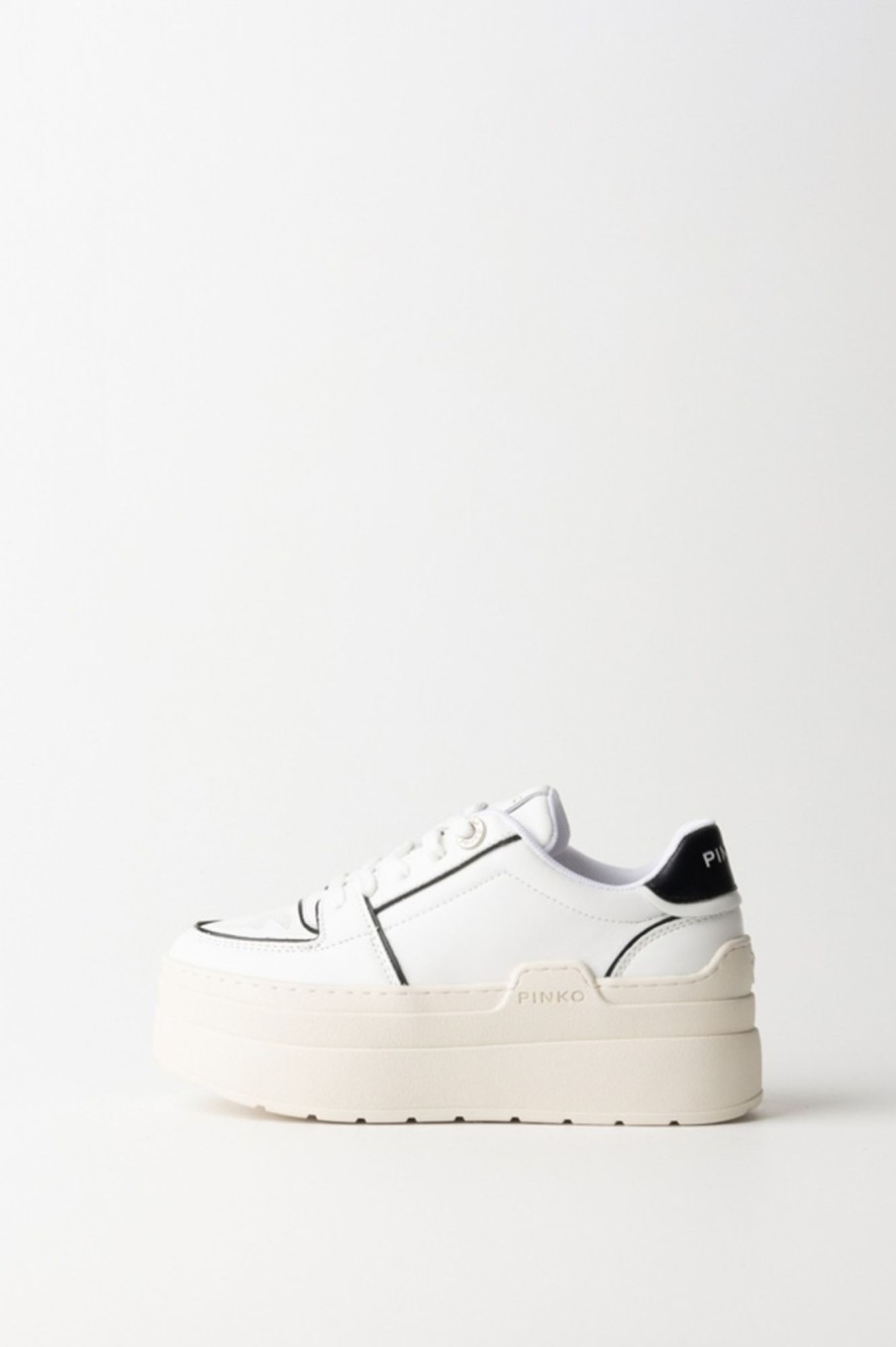 Pinko Sneakers Bicolore Con Platform Bianco/Nero Wholesale