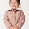 ELISABETTA FRANCHI BAMBINA Bomber In Ecopelle Con Colletto Pelliccia Rosa Nudo Wholesale