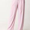 Pinko Pantaloni Con Pieghe In Crepe Stretch Fumo Orchidea Best