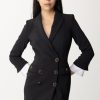 Elisabetta Franchi Abito Robe Manteau Con Polso Camicia Nero Wholesale