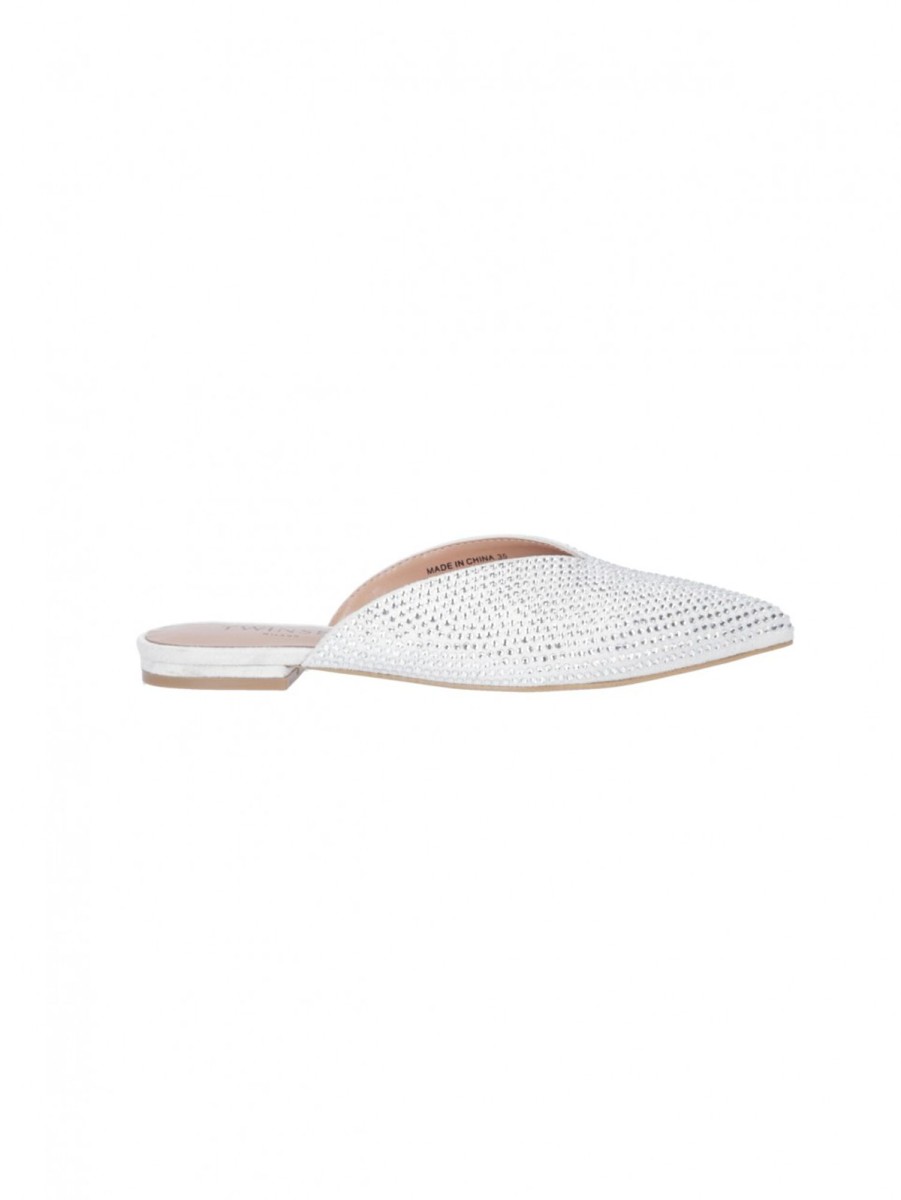 Twin-Set Slippers A Punta Con Strass Strass Crystal Best