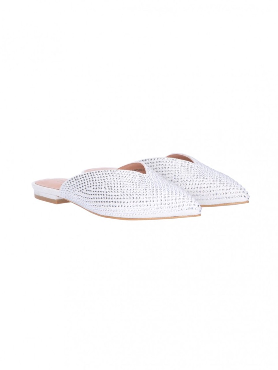 Twin-Set Slippers A Punta Con Strass Strass Crystal Best