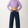 Patrizia Pepe Maglia Crop Mystical Lilac Clearance