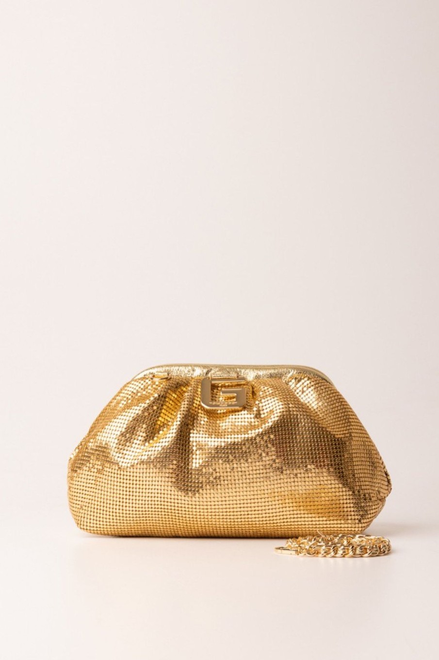 Gaelle Paris Mini Pochette A Gioiello Con Logo Oro Hot