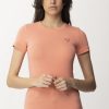 Guess T-Shirt Con Mini Logo Peach Coral Wholesale