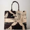 Twin-Set Tote Bag In Canvas St Exotic Bitter Chocolate Online