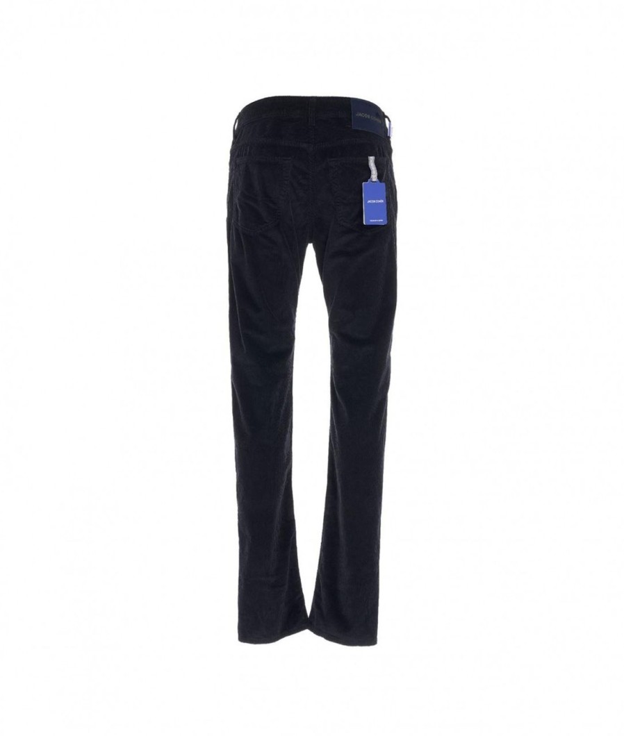 Jacob Cohen Pantalone In Velluto A Coste Bard Blu Scuro Wholesale