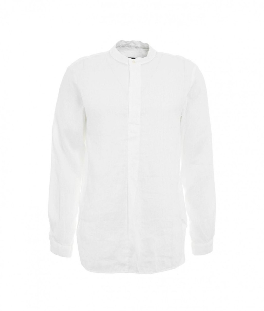 Brian Dales Camicia Di Lino Bianco Online