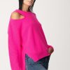 Pinko Maglia Tricot Con Spalla Cut-Out Fulmine Rosa Online