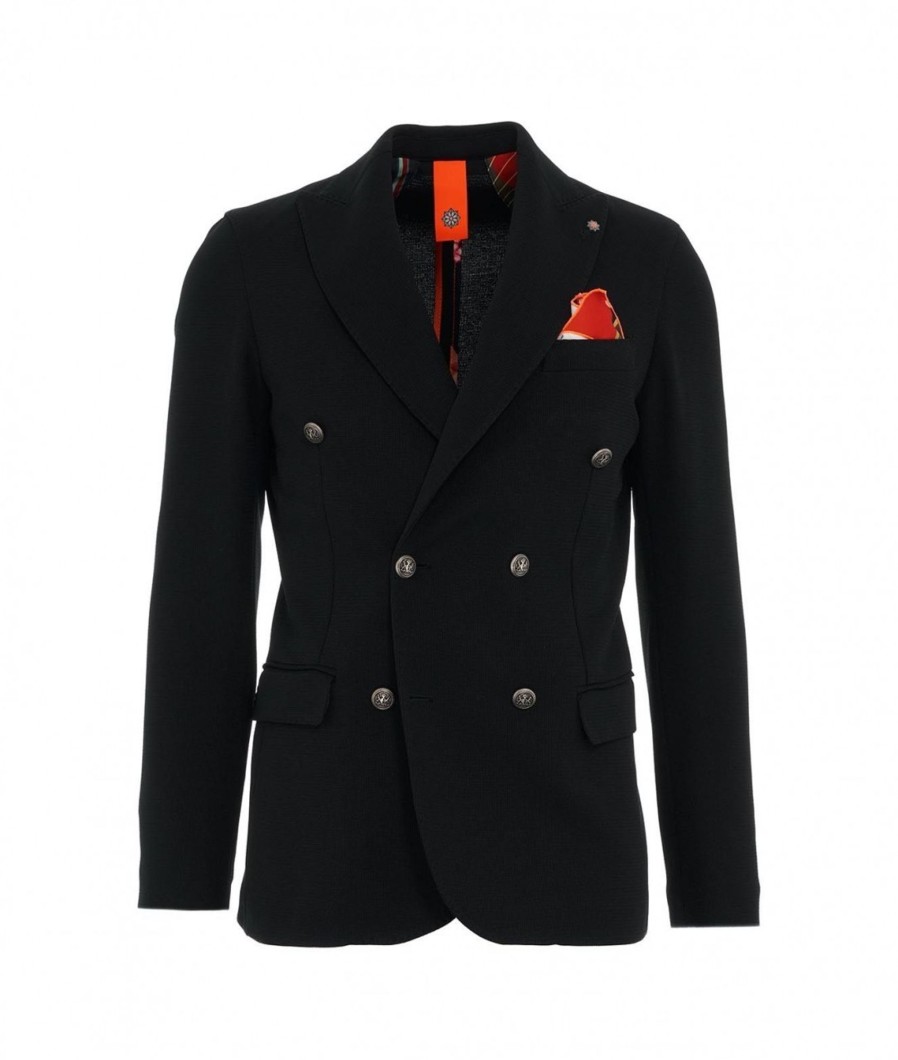 Bharnaba Blazer A Doppiopetto Nero Online