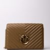 Pinko Borsa A Tracolla Love Click Beige-Antique Gold Hot