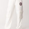 Gaelle Paris Pantaloni Cargo In Felpa Offwhite Best