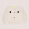 ELISABETTA FRANCHI BAMBINA Cardigan Con Ricami Logo Burro Hot