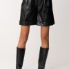 Simona Corsellini Shorts In Pelle Nero Wholesale