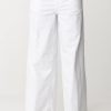 Patrizia Pepe Pantaloni Gamba Dritta Con Logo Charm Bianco Hot