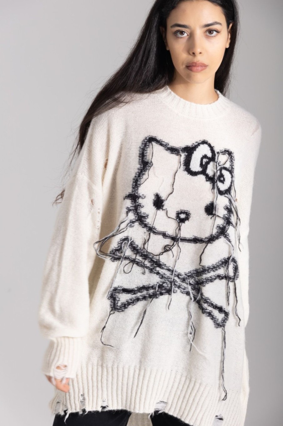 Aniye By Maglia Oversize Con Stampa Kitty Punk Sugar Online