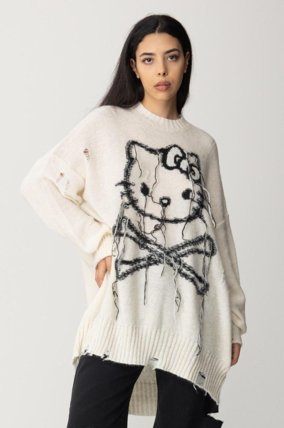 Aniye By Maglia Oversize Con Stampa Kitty Punk Sugar Online