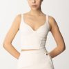 Elisabetta Franchi Top Bustier Con Ricamo Burro Clearance