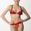 Me Fui Bikini A Triangolo Multicolor Con Cinghiette Red New