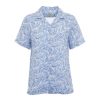 Bastoncino Camicia In Lino Blu Hot