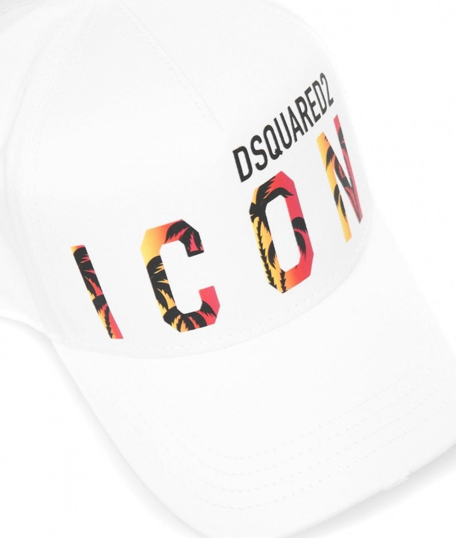 Dsquared2 Baseball Cap Bianco New