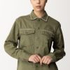 Replay Camicia Oversize Con Strass Light Military Best