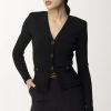 Elisabetta Franchi Cardigan Con Baschina E Finiture A Tubetti Nero Best