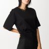 Pinko T-Shirt Asimmetrica Con Collana In Strass Nero Limousine Wholesale