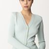 Elisabetta Franchi Cardigan Con Baschina E Finiture A Tubetti Acqua Wholesale